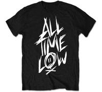 MICAOJI All Time Low T Shirt Scratch Casual Graphic Tops Black L