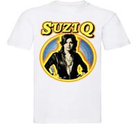 MICAOJI Film Movie sci FI Retro Birthday Horror Halloween t Shirt for Suzi Quatro Fans White L