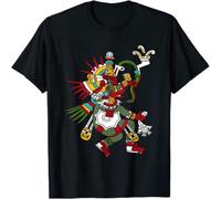 MICAOJI New Limited Quetzalcoatl Aztec God Deity Feathered Serpent T Shirt Black S