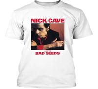 MICAOJI NWT 1789 Nick Cave and The Bad Seeds 7 White T Shirt Casual Graphic Tops White XL