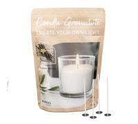 MiCasa SuCasa - Kit de fabrication de bougies - Vanille Bourbon - 400g de cire de paraffine blanche - 4 mèches - Idéal pour plusieurs bougies en cire - Fabriqué en Allemagne