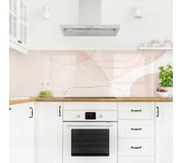 micasia Crédence de cuisine adhésive imperméable à motifs sans joint revêtement mural avec motif film rigide mat beige fond de hotte aquarelle illustration 1829 (210x60cm)