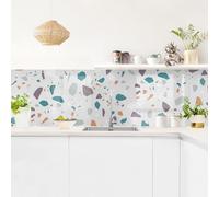 micasia Crédence de cuisine adhésive imperméable à motifs sans joint revêtement mural avec motif film rigide mat vert fond de hotte mosaïque 1773 (350x100cm)