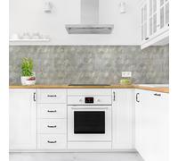 micasia Crédence de cuisine adhésive imperméable à motifs sans joint revêtement mural géométrique film rigide mat beige fond de hotte imitation carrelage style shabby chic 2322 (250x50cm)