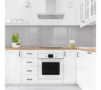 micasia Crédence de cuisine adhésive imperméable avec motif sans joint revêtement mural avec motif film rigide mat gris fond de hotte style uni 1000 (50x50cm)