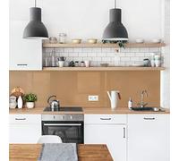 micasia Crédence de cuisine adhésive imperméable avec motif sans joint revêtement mural avec motif film rigide mat marron fond de hotte style uni 1207 (150x50cm)