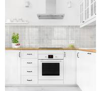 micasia Crédence de cuisine adhésive imperméable avec motif sans joint revêtement mural avec motif film rigide mat gris fond de hotte imitation carrelage 2093 (200x100cm)