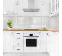 micasia Crédence de cuisine adhésive imperméable avec motif sans joint revêtement mural avec motif film rigide mat gris fond de hotte imitation carrelage style uni 2106 (100x90cm)