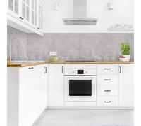 micasia Crédence de cuisine adhésive imperméable avec motif sans joint revêtement mural avec motif film rigide mat pastel fond de hotte effet béton style shabby chic 2327 (100x80cm)