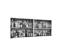 micasia Fond de hotte avec support épaisseur 4mm culinaire crédence cuisine avec motif verre trempé panneau mural crédence en verre motif cuisine 1709 (100x40cm)