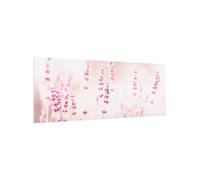 micasia Fond de hotte avec support épaisseur 4mm fleurs crédence cuisine herbes verre trempé panneau mural rose crédence en verre style maison de campagne cuisine 7083 (125x50cm)