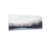 micasia Fond de hotte avec support épaisseur 4mm nature crédence cuisine avec motif verre trempé panneau mural bleu crédence en verre aquarelle abstrait cuisine 3511 (100x40cm)