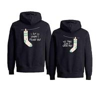 Micaxili Sweat à Capuche pour Couple Sweat a Capuche Personnalisable Cadeau Pull Couple Sweat A Capuche Homme Femme 1 Pièce(BK-Women-WE Make-XL)