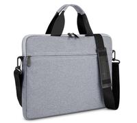 MicaYoung 14 15 Pouces Sacoche pour Ordinateur Portable Mallette Imperméable PC Sac à Main avec Bandoulière et Ceinture à Bagage Compatible avec Notebook/Chromebook/Apple/IdeaPad/Acer, Gris
