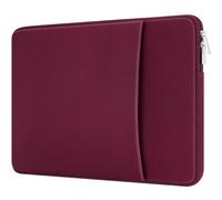 MicaYoung Housse pour Ordinateur Portable 13-13,3" avec Poche Avant Compatible avec MacBook Pro 14 M1 A2442 2021 2022/MacBook Pro 13 A1425/A1502/A1278 2012-2015/Air 13 A1369/A1466 2012-2017, Rouge