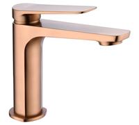 Mice BDN047-1ORC Robinet mitigeur sur étagère pour lavabo en laiton Robinet de salle de bain adapté à l'eau froide/chaude Or rose brossé