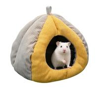 Mice Bed - 7.87 Inches Plush Cotton Cave | Semi-Enclosed Small Animal House - Soft Warm Nest For Hamsters Mice Chinchillas Small Birds Indoor Cage Habitat Comfort Chinchilla Bird Breed Home Pet