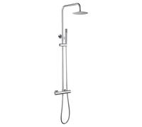 MICE BTG053 Barre de douche thermostatique en acier inoxydable avec pommeau de douche et support chromé
