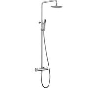 MICE BTK017/AC Colonne de douche avec pommeau de douche, barre de douche extensible pour extérieur/intérieur, en acier inoxydable S.304, thermostatique