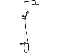 MICE BTK017-ECO/NG Colonne de douche thermostatique en acier inoxydable avec barre extensible, robinet de salle de bain avec contrôle de la température, pommeau et pommeau de douche série Eco-Kent