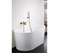 MICE BTM039-4ORC Ensemble de robinet thermostatique de douche et baignoire - Kit de salle de bain en laiton - Robinetterie de salle de bain theroistatique avec bec or rose brossé