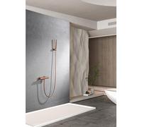Mice BTM039-5ORC Robinet de douche thermostatique avec poignée et flexible en laiton Or rose brossé