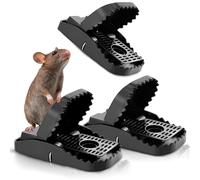 Mice&Co 3 Pièges à Rats Professionnels | Piège à Rat Réutilisable avec Ressort Puissant | sans Poison | Sécurisé | Utilisation Intérieure et Extérieure
