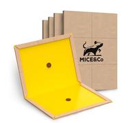 Mice&Co 4 Pièces Piège à Souris et Rats XXL - Plaques Collantes Professionnelles | Colle Extra Forte Ultra Adhésive, Anti Souris et Rongeurs