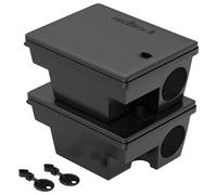 Mice&Co Boîte Appât Rats et Souris - Piège à Rats Professionnel - Station d’Appât pour Rongeurs Poste d'Appâtage | Lot de 2 Unités