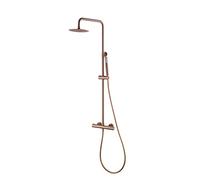 MICE COLLECTION IMEX - Colonne de douche thermostatique, Barre de bain avec robinet thermostatique en acier inoxydable et laiton, Robinets de bain or rose brossé- BTM039/ORC