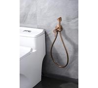 MICE COLLECTION - Robinet Monocommande Encastré pour Bidet - Douche Hygiénique Encastrée - Mitigeur de Salle de Bain pour Eau Chaude/Froide Série Line Or Rose Brossé - RDD038/ORC