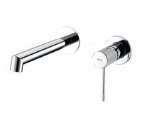 Mice GLD038 Robinet de lavabo encastré Mitigeur de salle de bain avec système de montage mural, kit pour montage final Robinets encastrés Série Line Chrome