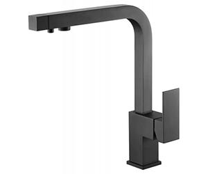 Mice/Imex - Robinet de cuisine osmose - Robinets d'évier avec 2 voies d'eau - Purificateur d'eau avec système osmose - Rotatif à 360° - Osmose s'active en tournant la tête - Noir