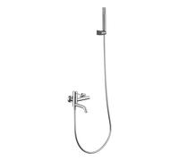 MICE Robinet de salle de bain et de douche, mitigeur monocommande pour baignoire avec bec et robinet de salle de bain, noir mat (Nickel cep)