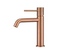 Mice Robinet mitigeur de lavabo en laiton 2 voies eau froide/chaude pour lavabo Noir mat (or rose brossé)