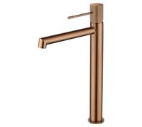 MICE - Robinet mitigeur lavabo à bec haut, robinetterie bain eau froide/chaude - Robinets de lavabo pour lavabo or rose brossé - BDD038-3ORC