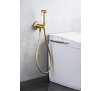 MICE - Robinet monocommande encastré pour bidet - Douche hygiénique encastrée - Robinetterie de salle de bain pour bidet pour eau chaude/froide Série Line Or Brossé-RDD038/OC