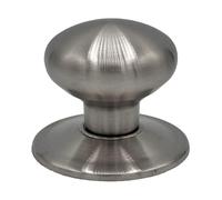 MICEL - 11904 - Poignée lisse pour porte d'entrée, ronde, finition en acier inoxydable, bouton fixé à la plaque, diamètre 70 mm