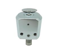 MICEL - 13372 - Cadenas rond de sécurité avec anse en acier inoxydable, clé tubulaire et cylindre en laiton, idéal pour casiers, portes et conteneurs, finition chrome brillant, 55 x 86 x 48 mm