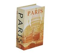 MICEL - 13404 - Boîte de sécurité en forme de livre, sécurité camouflée, livre paris, ouverture avec clé, marron, 155 x 240 x 55 mm