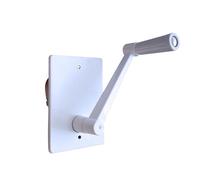 MICEL - 90094 - Tour de volet roulant à encastrer, charge maximale 40 kg, avec manivelle, en acier, finition blanche, 160 x 80 x 130 mm