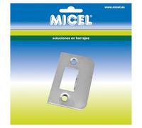 MICEL - 91675 - Serrure simple pour poignée tubulaire, en acier, finition nickel satiné, 58 x 38 x 8,5 mm