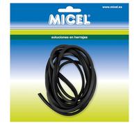 MICEL - 92521 - Joint coulissant en PVC pour fenêtres avec un trou de 3 mm, découpable, finition noire, 3 mètres de bande, 3 x 7,5 x 3000 mm