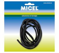 MICEL - 92523 - Joint coulissant en PVC pour fenêtres avec un trou de 5 mm, découpable, finition noire, 3 mètres de bande, 5 x 9,5 x 3000 mm