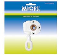 MICEL - 92549 - Machine à enrouler auvent, avec crochet pour manivelle, mécanisme 1:7, pour auvents droits, couleur blanche, 77 x 35 x 135 mm.