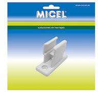 MICEL - 92553 - Pince de fixation pour manivelle d'auvent à ancrer au mur Blanc 18,7 x 25,5 x 48,5 mm