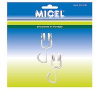 MICEL - 92577 Lot de 2 poulies pour rail de rideau latétral de l'auvent pour roulements intérieurs Blanc 18,5 x 18 x 56 mm