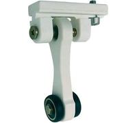MICEL - 92585 - Galet de glissement pour pergola, avec double roulement, rallonge de 60 mm, couleur blanche, 65 x 18,5 x 90 mm