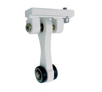MICEL - 92585 - Poulie coulissante pour pergola, avec double roulement, rallonge de 60 mm, blanc, 65 x 18,5 x 90 mm