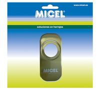 MICEL - 92617 - Enjoliveur de sécurité pour serrures de porte, anti-rayures, en acier inoxydable, couleur or, 165 x 74,40 x 5 mm